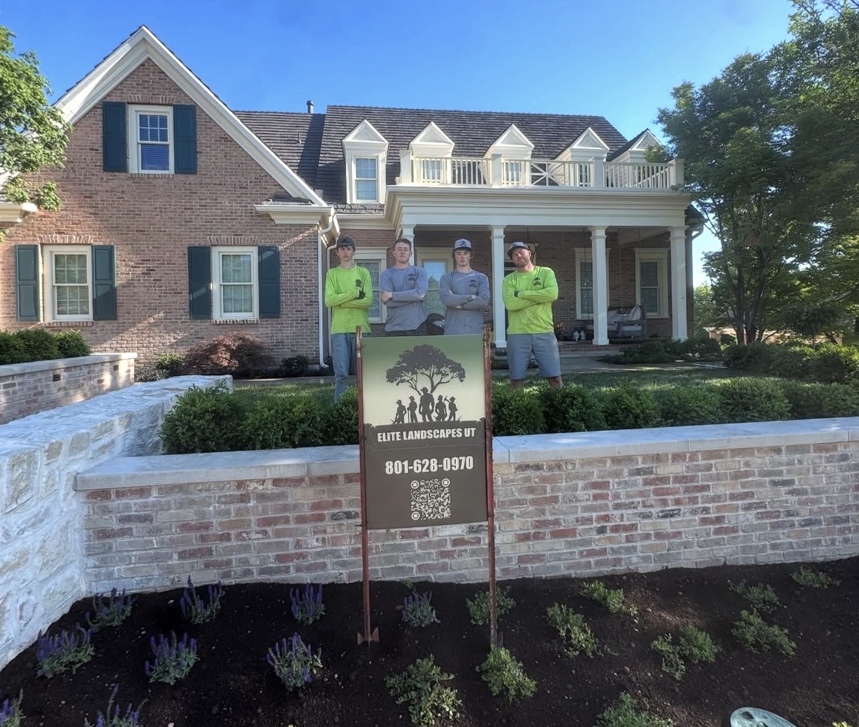 The Elite Landscapes UT crew on a recent Utah build